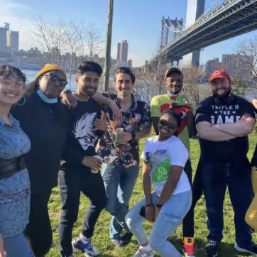 Group enjoying Beat The Bomb
